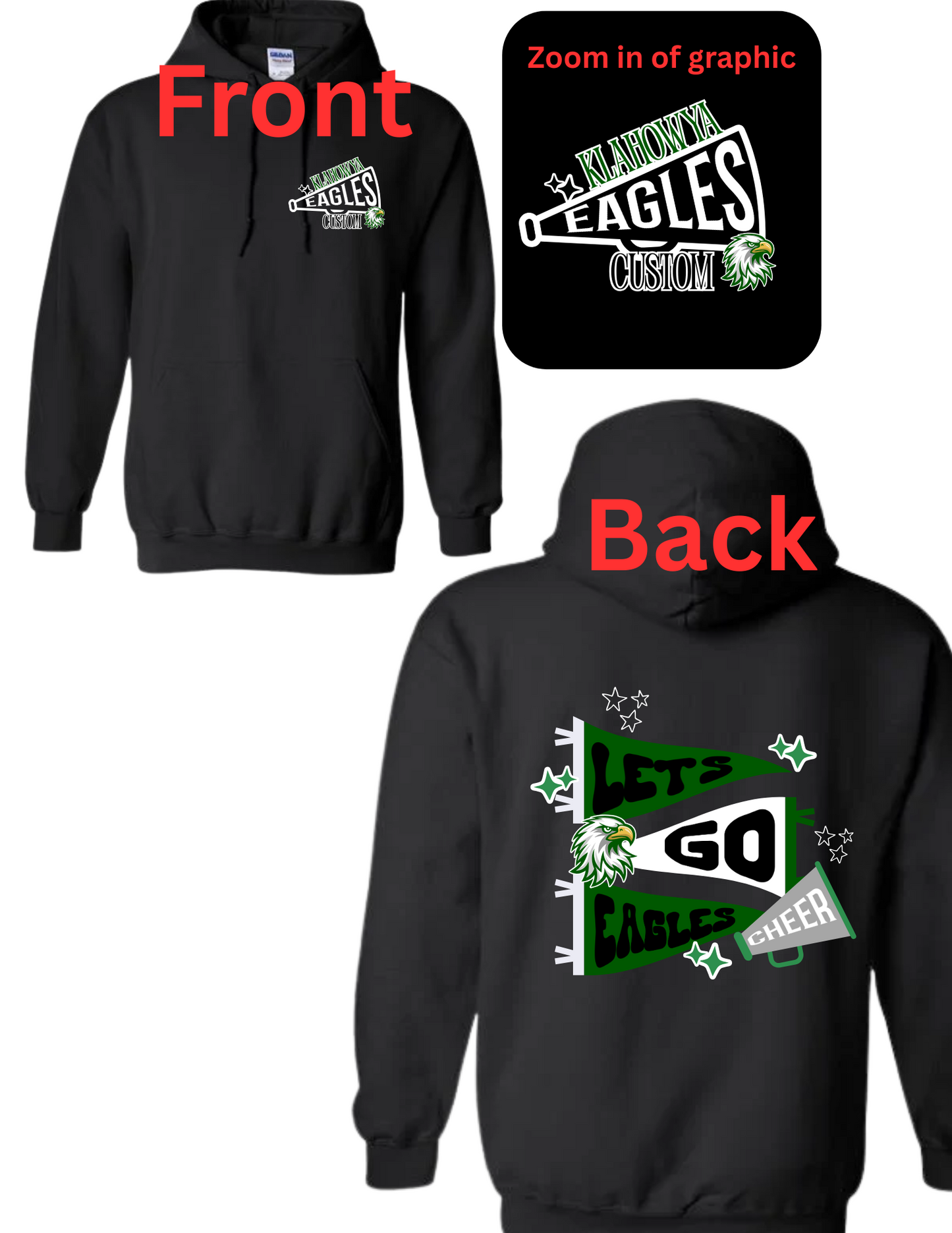 KSS HS Cheer 'EAGLE HEAD' Hoodie