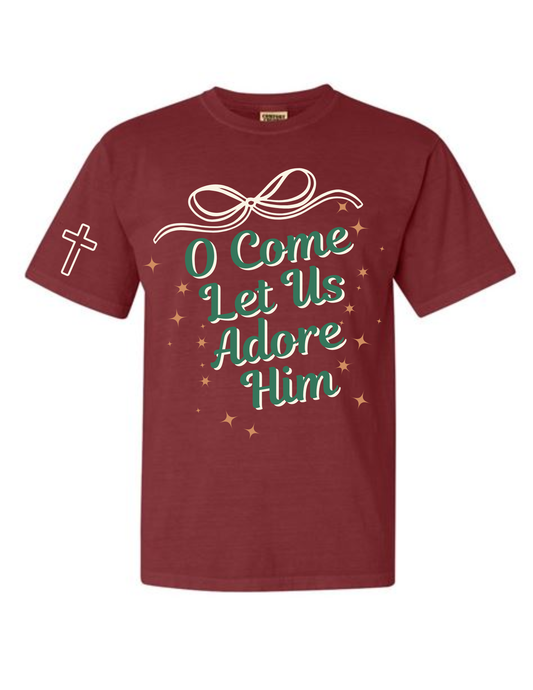 'Adore Him' Comfort Colors Crewneck Tshirt
