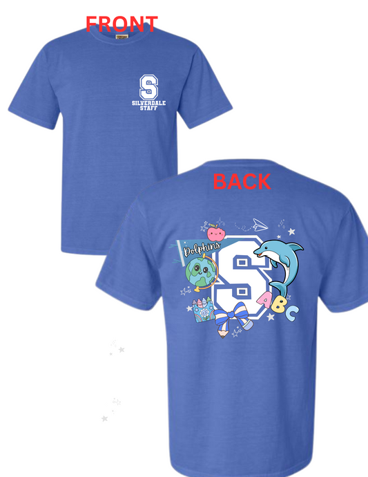 Silverdale Elementary 'Dolphin' Comfort Colors Crewneck Tshirt